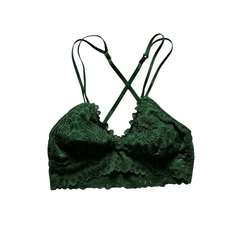 Aerie Lace Bralette Green Size‎ XS